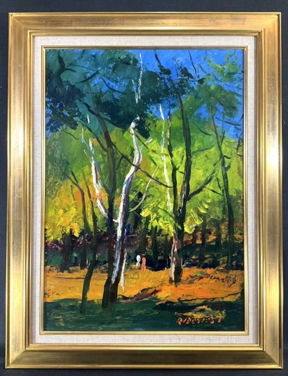Laszlo Ridovics Original Oil Painting "Autumn" Hungarian Master Eastern Europe