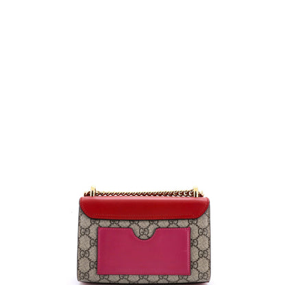 Gucci Padlock Shoulder Bag Gg Coated Canvas And Leather Small