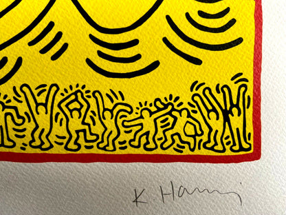 Keith Haring Lithograph Coa Signed Numbered By Hand Certificate