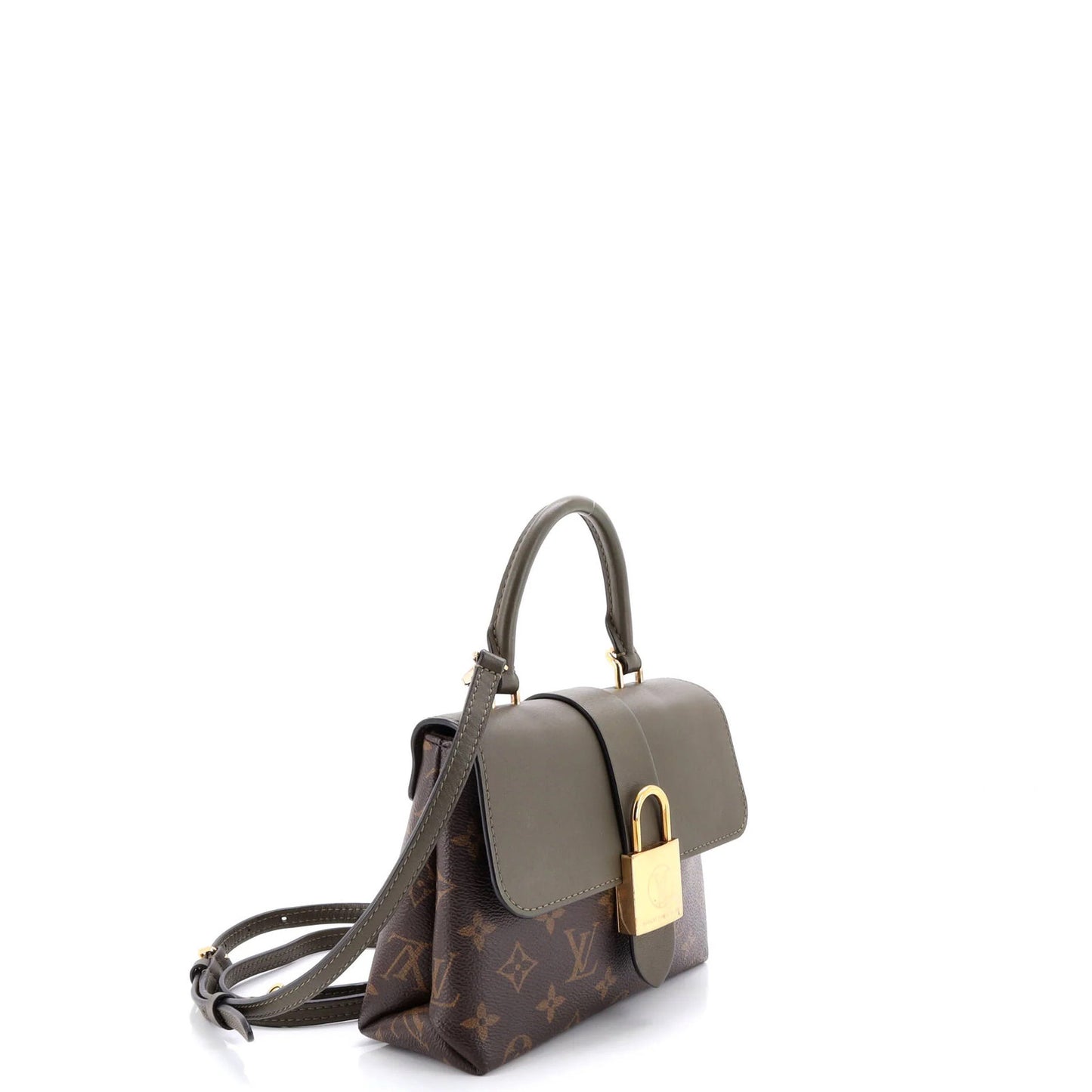 Louis Vuitton Locky Handbag Monogram Canvas With Leather Bb