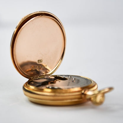 14K Yellow Gold American Waltham Pocket Watch