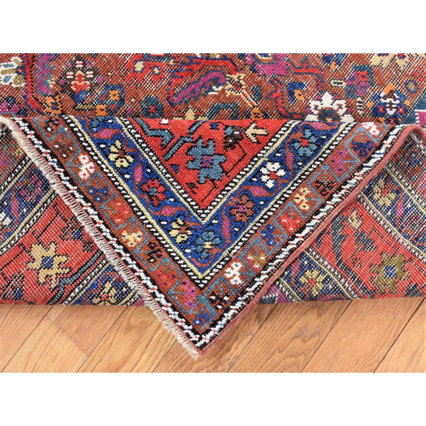6'5"X14' Blue Antique Northwest Farsian Wool Hand Knotted Wide Runner Rug