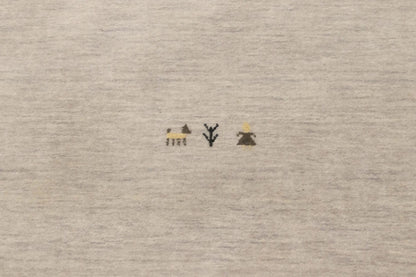 Handmade Pictorial Tribal Gabbeh Square Rug