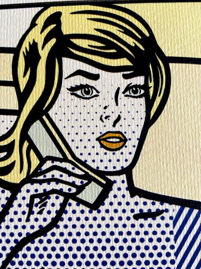 Roy Lichtenstein Lithograph Coa Signed Numbered By Hand Stamp