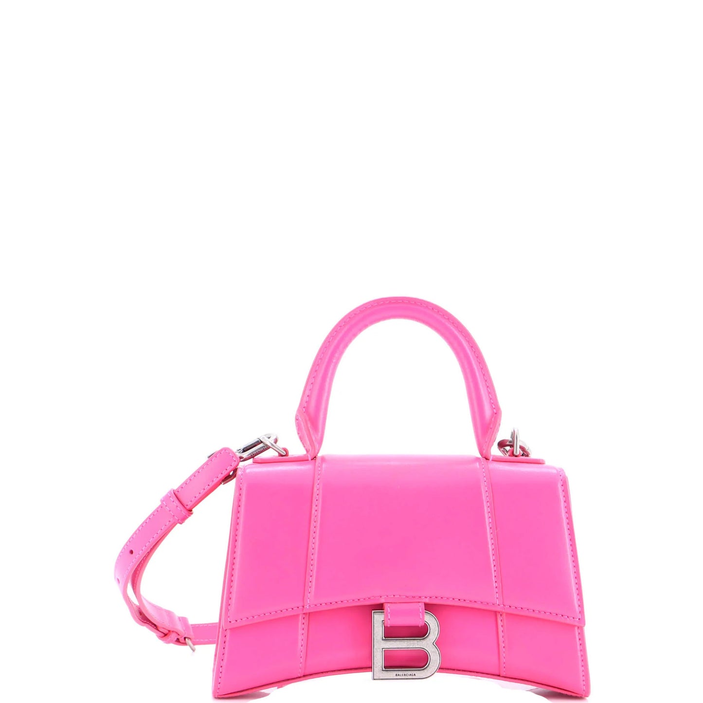 Balenciaga Hourglass Top Handle Bag Leather Xs