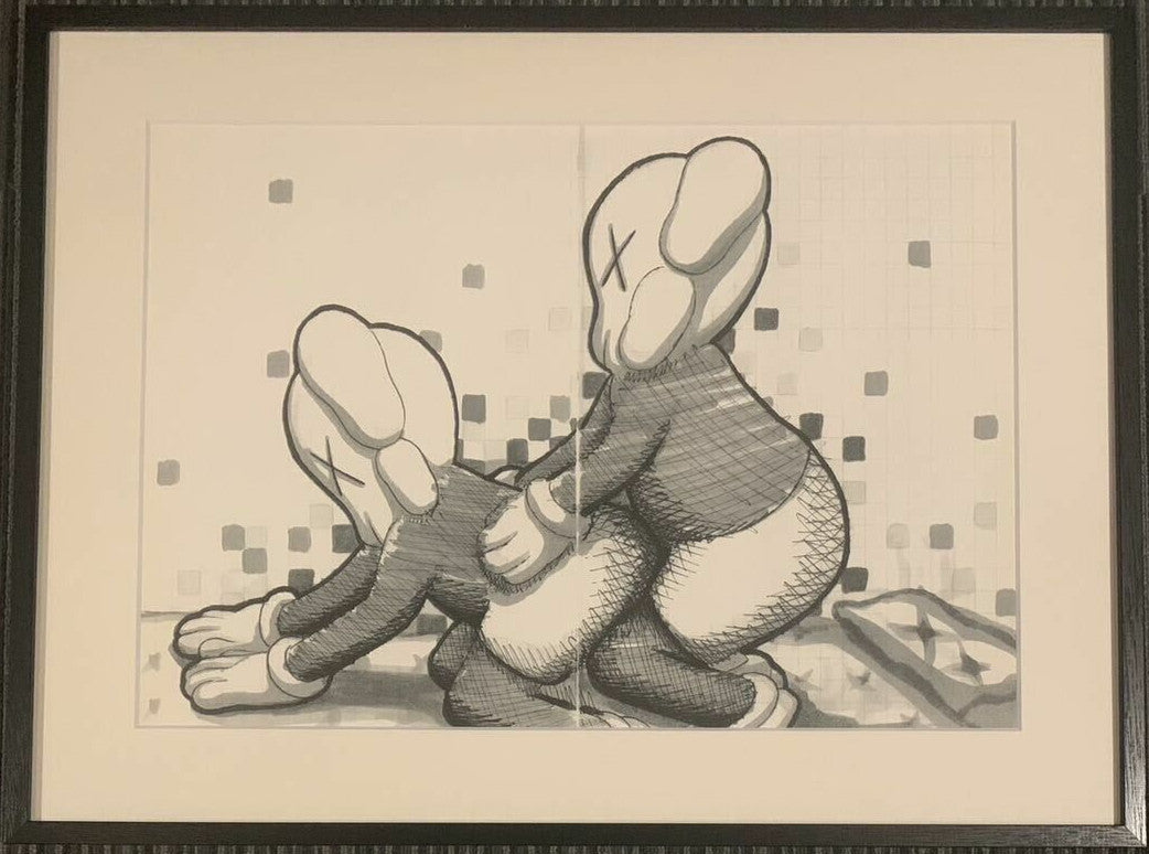 Kaws Ed85 Original Silkscreen Serigraph  - Artomatic 2002 Coa Art Print Framed