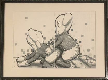 Kaws Ed85 Original Silkscreen Serigraph  - Artomatic 2002 Coa Art Print Framed