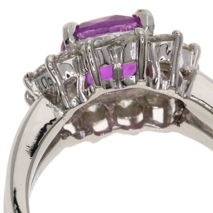 2.17Ct Pink Sapphire Ring Platinum Pt900 11G