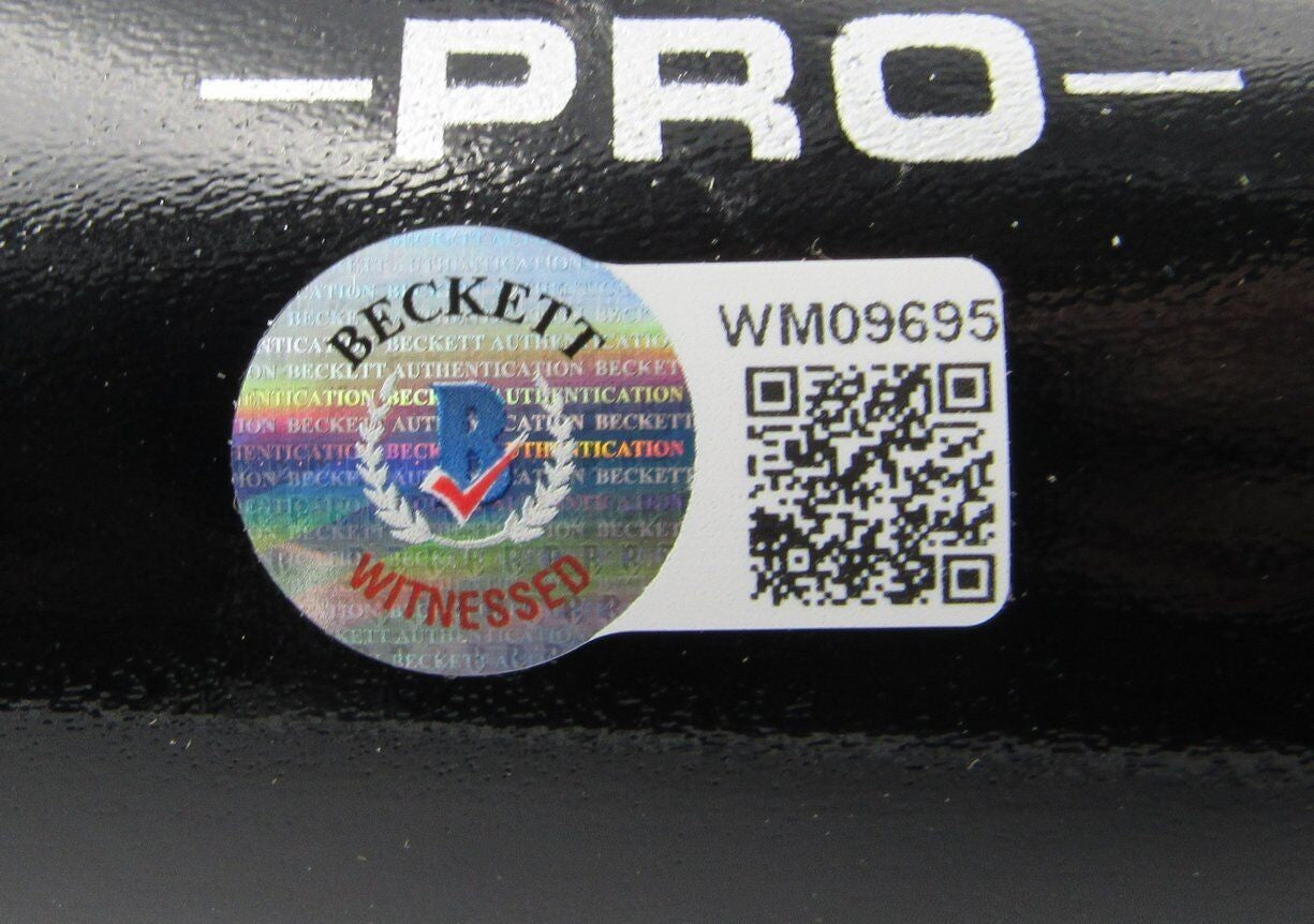 Ronald Acuna Jr. Braves Signed Engraved Rawlings Black Baseball Bat Bas 162950