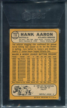 Hank Aaron 1968 Topps #110 Sgc 4