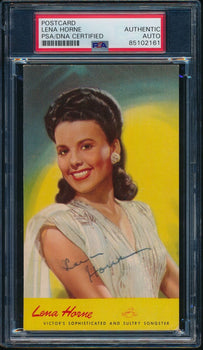 Lena Horne Signed/Auto 1940'S Rca Victor Postcard