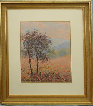 Rodolphe Planquette Original Signed Pastel On Paper Painting Framed Landscape