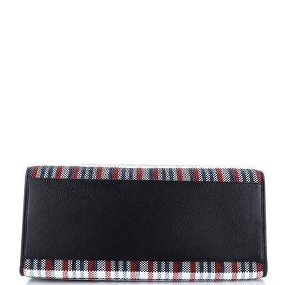 Gucci Iccug Tote Embroidered Faux Raffia Large