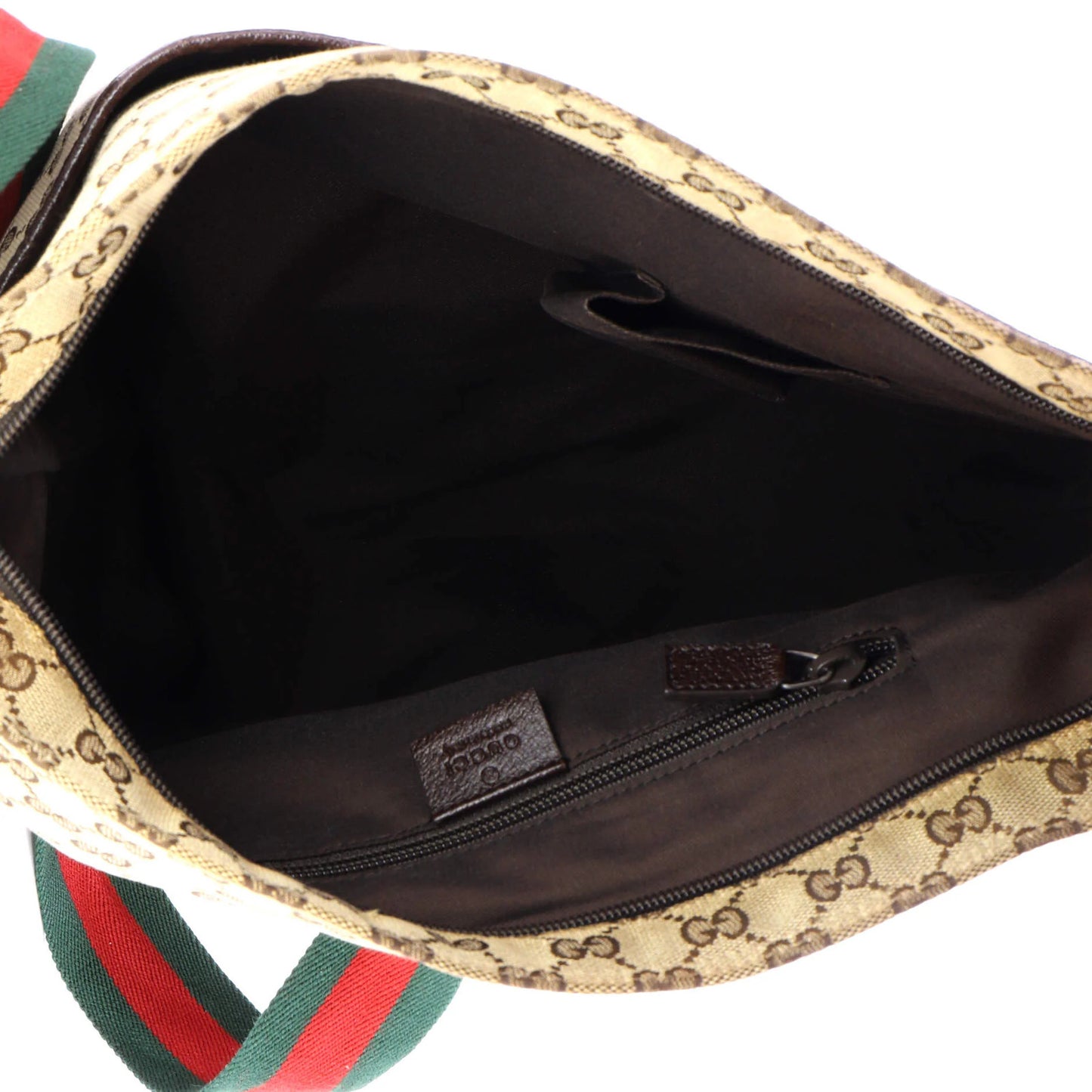 Gucci Front Pocket Web Messenger Gg Canvas Medium