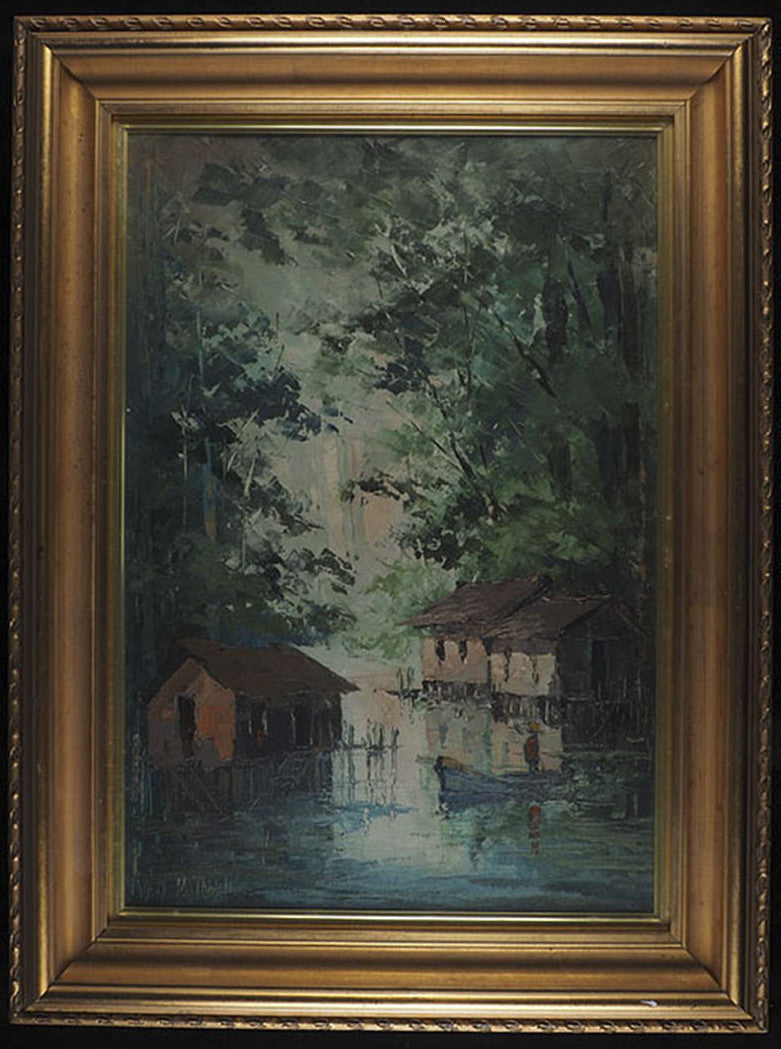 Pablo Matania (Brazilian) Original Painting Oil Canvas Signed Framed Landscape