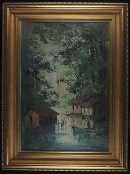 Pablo Matania (Brazilian) Original Painting Oil Canvas Signed Framed Landscape