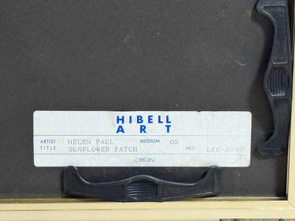 Helen Paul "Sunflower Patch" Signed Limited Edition Print Lithograph Cat Garden