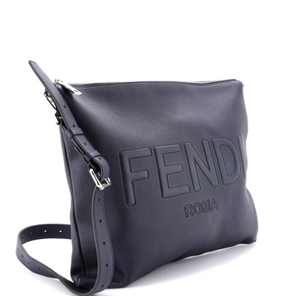 Fendi After Zip Shoulder Bag Leather Large