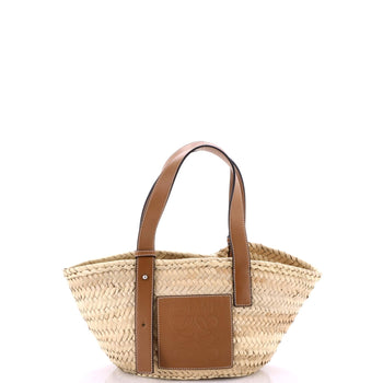 Small Loewe Basket Tote Raffia