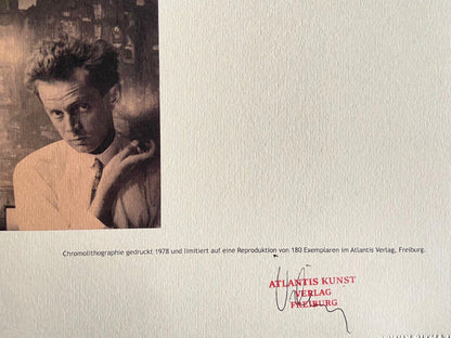 Egon Schiele Lithograph Coa Signed In Pen Numbered By Hand In Pencil