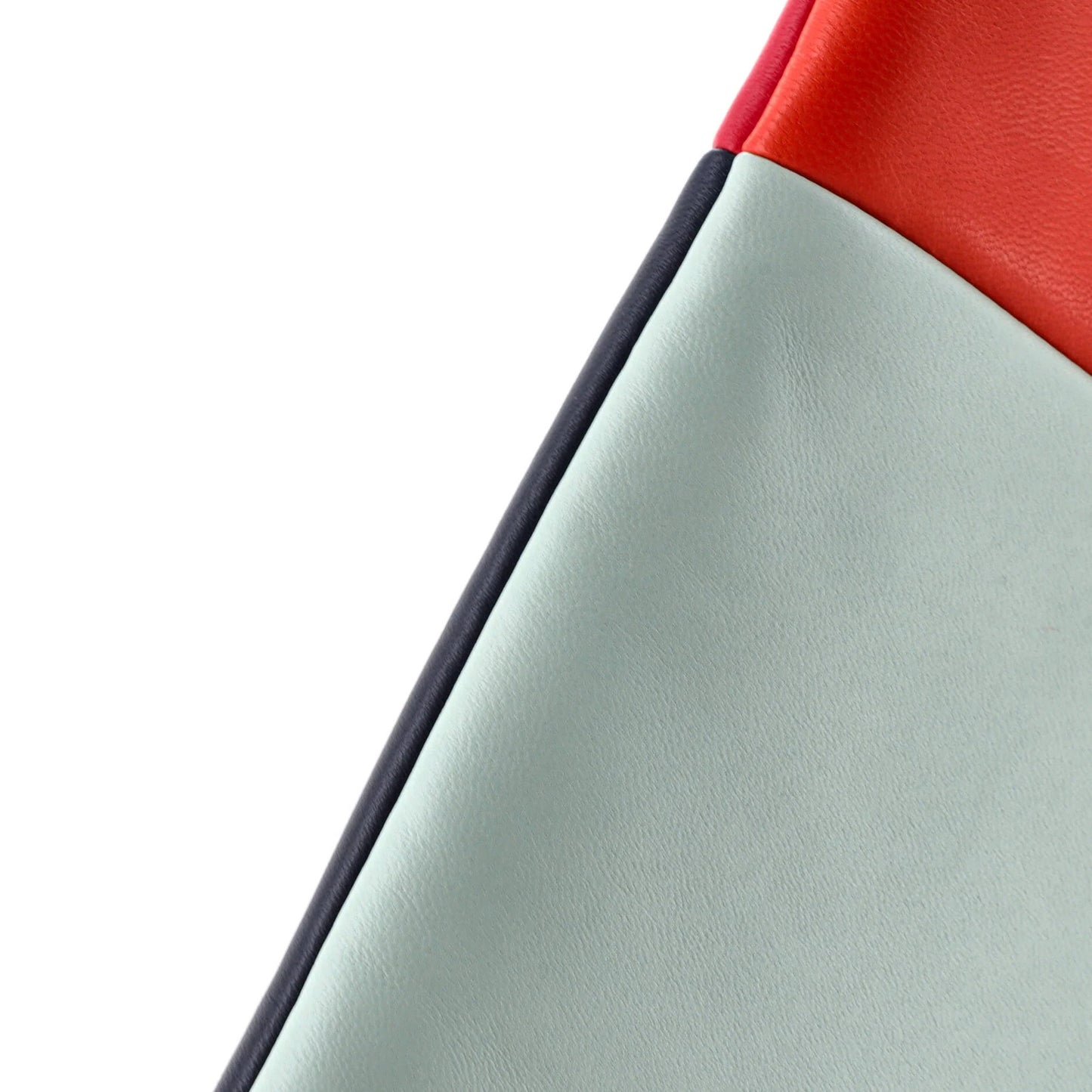 Chanel O Case Clutch Colorblock Leather Large