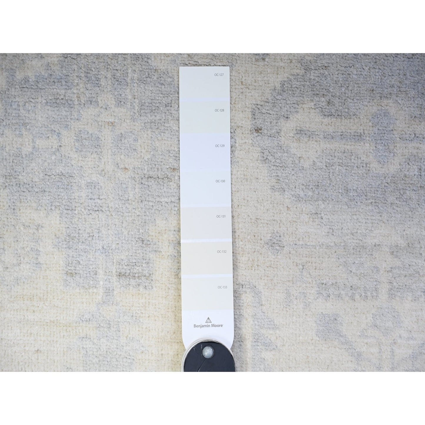 4'1"X5'8" Ivory White Wash Peshawar Faded Colors Wool Hand Knotted Rug