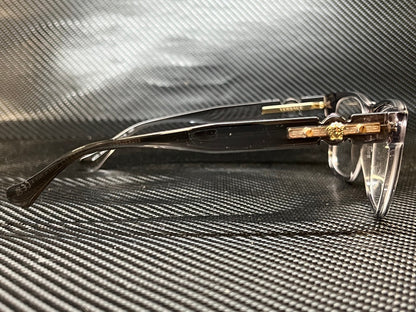 Men's Ve3303 Eyeglasses 57 mm Grey Transparent Rectangle Versace