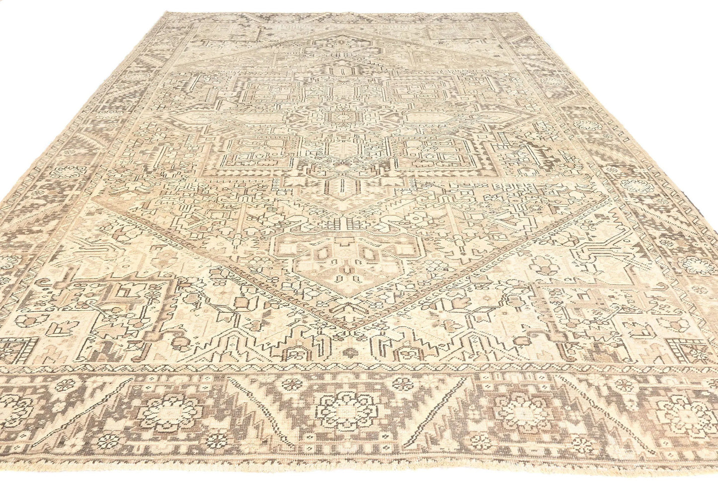 Muted Floral Distressed Design 10X13 ft Vintage Oriental Rug Dining Room Carpet