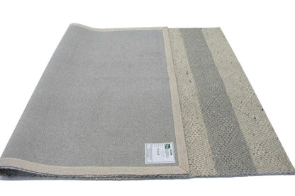 Modern Hand-Tufted Wool Area Rug Zig-Zag Design