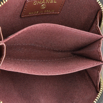 Chanel Cc Zip Coin Purse Quilted Caviar Small