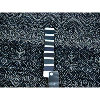 2'7"X8' Onyx Gray Hand Knotted Kohinoor Herrita Wool Runner Oriental Rug