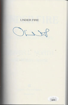 Oliver North Under Fire Autographed Book (Jsa)