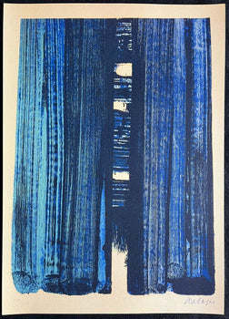 Pierre Soulages Coa Signed Op And Numbered In