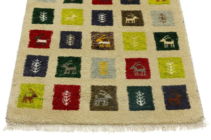 Handmade Pictorial Tribal Indo-Gabbeh Oriental