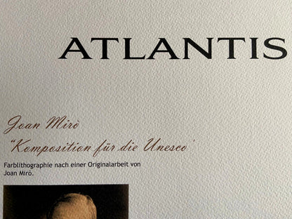 Joan Mir Lithograph Coa Signed Op Numbered