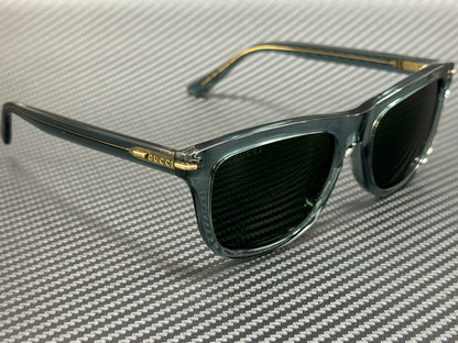 GUCCI GG1444S 004 Blue Transparent Green Men's Large 55 mm Sunglasses