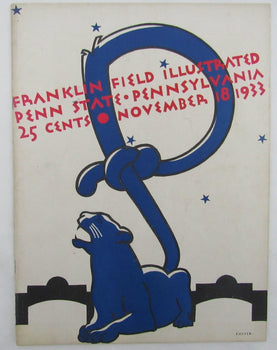 Vintage 1933 Penn State Nittany Lions Vs. Penn