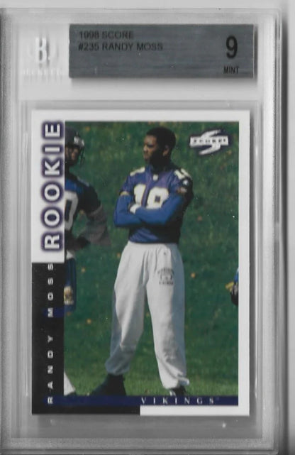 Randy Moss 1998 Score #235 Rookie (Beckett Grade 9 Mint) Card