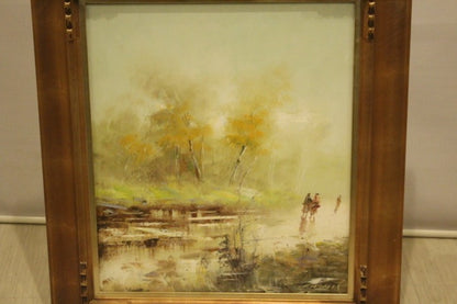 Alfredo Candela Oil Painting "Path After The Rain" Signed Spanish Impressionist