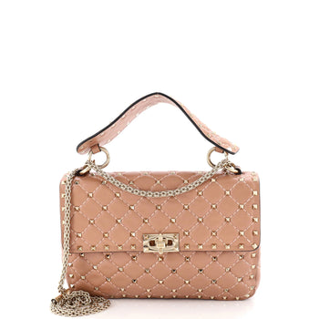 Valentino Garavani Rockstud Spike Flap Bag Quilted Leather Medium
