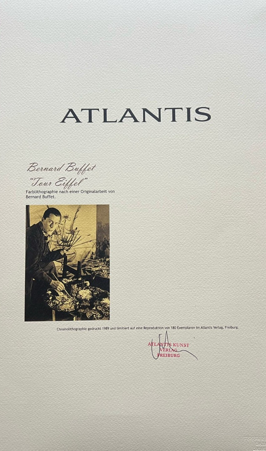 Bernard Buffet Lithograph Certified Coa Signed Op In Pen