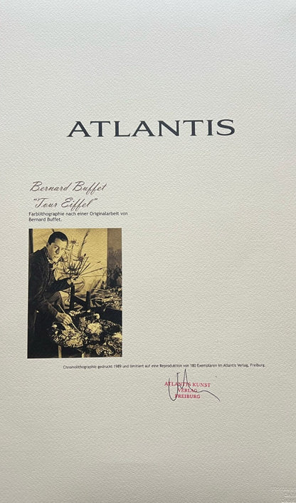 Bernard Buffet Lithograph Certified Coa Signed Op In Pen