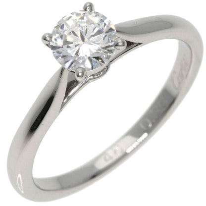 CARTIER Ring Solitaire 1P Diamond #48 Platinum