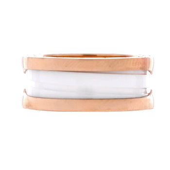 Bvlgari B.Zero1 Two Band Ring 18K Rose Gold And Ceramic