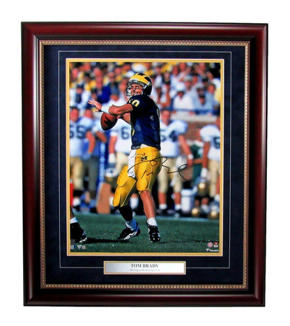 Tom Brady Autographed 16X20 Photo Michigan