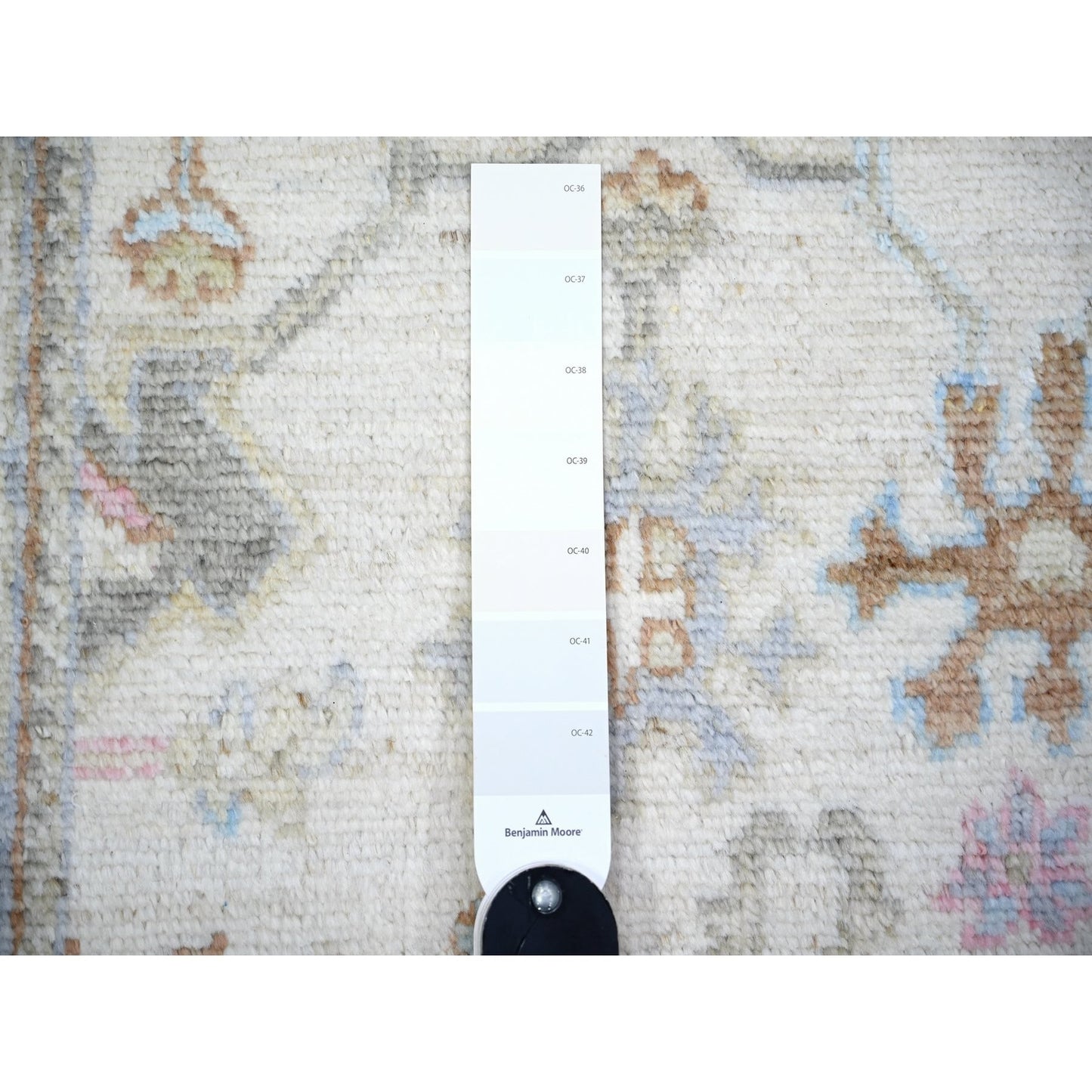 2'9"X15'10" Beige Wool Hand Knotted Afghan Angora Oushak Runner Rug