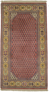 Handmade Indo-Botemir Oriental Rug Paisley Floral