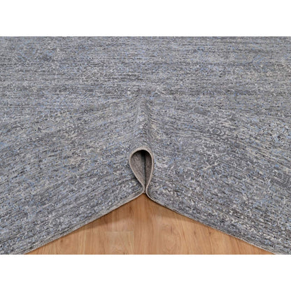 8'X10' Dove Gray Wool Rug Tone On Tone Design Modern Hand Knotted Oriental