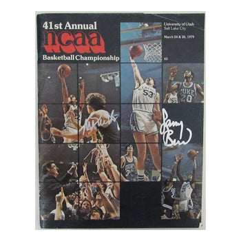 Larry Bird/Magic Johnson Dual-Signed/Auto 1979