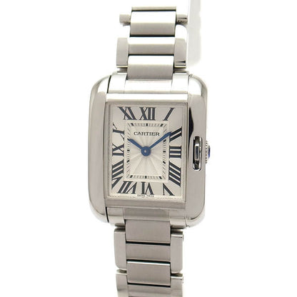 Cartier Tank Anglaise W5310022 Gray Band Size 16Cm Ladies Used Watch #21111